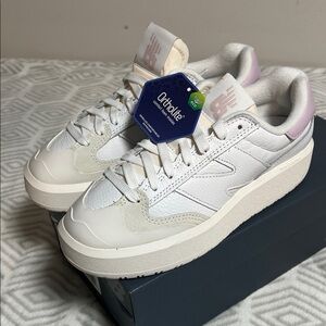 New Balance CT302 Platform Sneakers White Purple NWT Ortholite